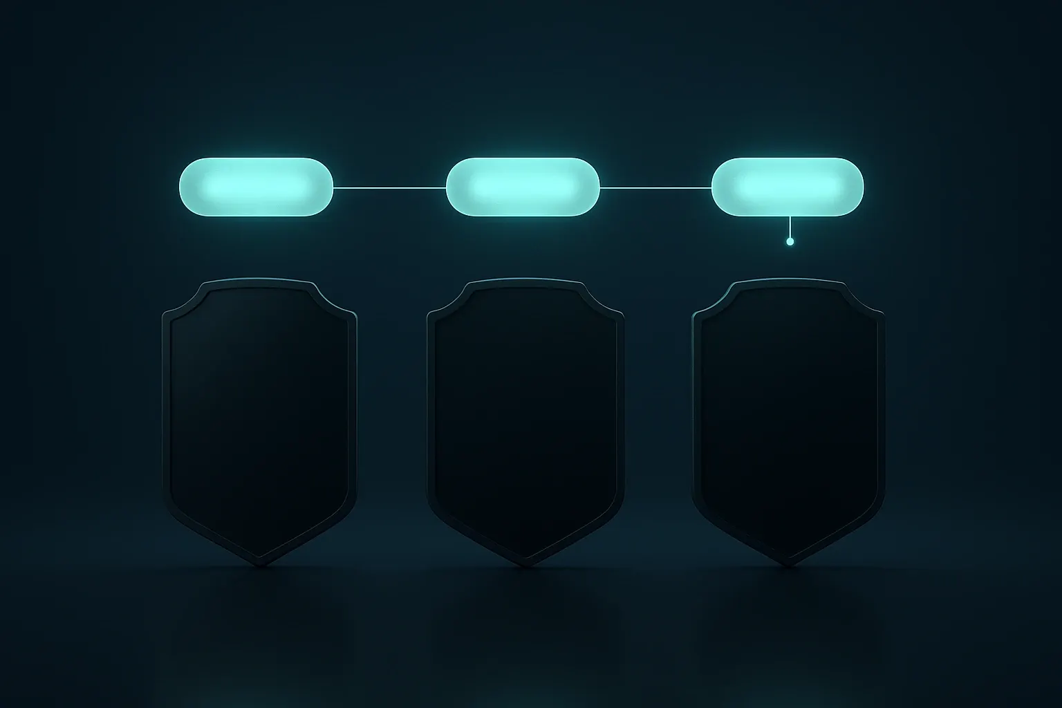 Blank card silhouettes with glowing price tags floating above them